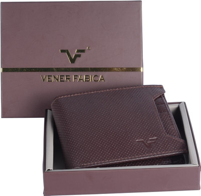 

Vener Fabica Men Brown Genuine Leather Wallet(8 Card Slots)