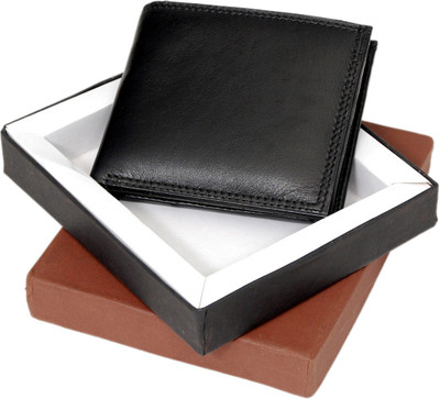 

Borse Men Black Artificial Leather Wallet(6 Card Slots)