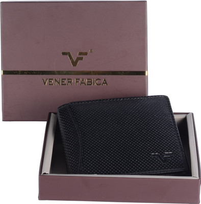 

Vener Fabica Men Black Genuine Leather Wallet(7 Card Slots)