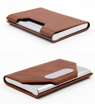 

ELS Men Casual Brown Artificial Leather Card Holder(8 Card Slots)