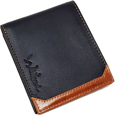 

Wildland Men Casual Black Genuine Leather Wallet(8 Card Slots), Black;brown