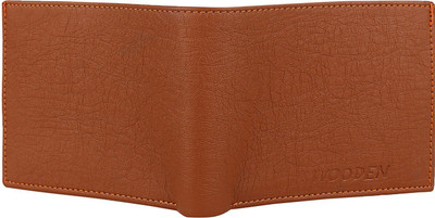 

Wooden Men Formal Tan Genuine Leather Wallet(4 Card Slots)