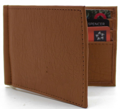 

NiETz Men Brown Artificial Leather Money Clip(6 Card Slots)