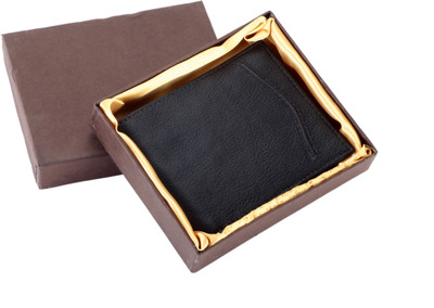 

Borse Men Black Genuine Leather Wallet(3 Card Slots)