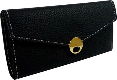 

opazo Girls Casual Black Artificial Leather Wallet(9 Card Slots)