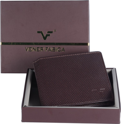 

Vener Fabica Men Brown Genuine Leather Wallet(7 Card Slots)