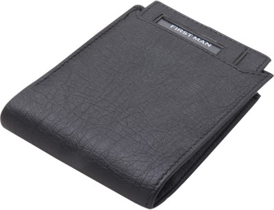 

First Man Men Casual Black Artificial Leather Wallet(5 Card Slots)