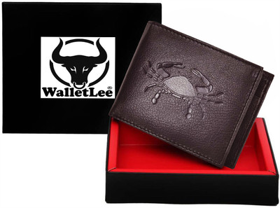

WalletLee Men Casual Brown Genuine Leather Wallet(2 Card Slots)