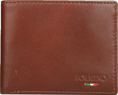 

FOLIGNO Men Casual Brown Genuine Leather Wallet(6 Card Slots), Tan