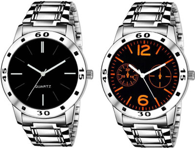 JAMVAI Combo Of 2 Analog Metal Strap Watch-JAMNLST-834 Analog Watch - For Men