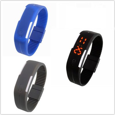 

ShoppingKiSite Silicone Led Sports Watches Men Women Dress Children Electronic LED Digital Watch Man Ladies Morning Running Watch - For Boys & Girls