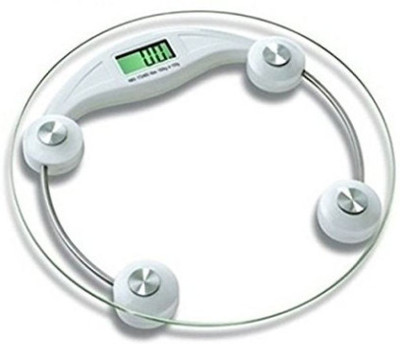 

A&D Personal Digital Bathroom Weighing Scale glass weight Machine for body weight measurement (8mm White Round Weighing machine) Weighing Scale(White)