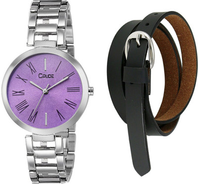 

Crude Analog Watch, Belt Combo(Multicolor)