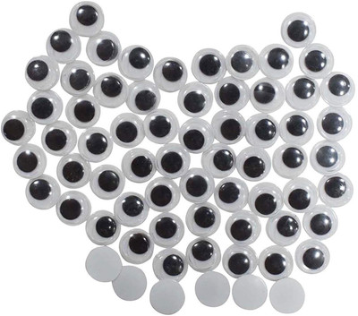 

AsianHobbyCrafts Googly Moving Eyes - , Black/White (200 Pieces, 10mm)