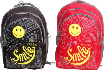 

VRS school bag pack 2 Waterproof Multipurpose Bag(Black, Red, 34 L)