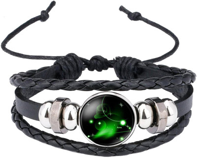 the jewelbox Leather Rhodium Bracelet