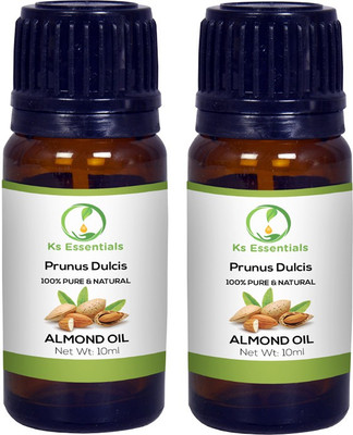 

Ks Essentials Almond Carrier Oil Pure Natural Therapeutic Grade & Aromatherapy For Skin Care & Hair Growth (10 Ml)Each Hair Oil(10 ml)