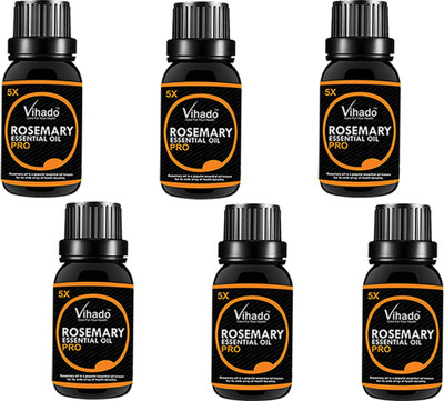 

VIHADO Rosemary Essential Oil 5X FAST Pure Natural - Use For Aromatherapy, Health Boost, Hair Re-Growth, Skin Care, Face OIL 15ML (PACK OF 6)(15 ml)