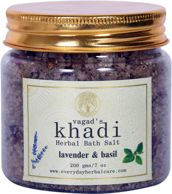 

Vagad's Khadi Lavender Basil Herbal bath salt(200 g)