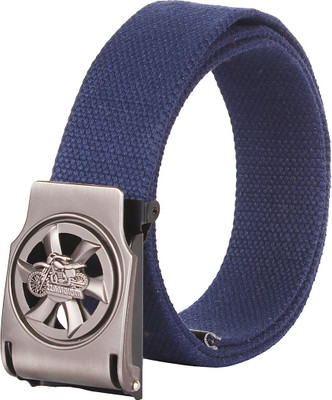 

S N GROUP Men Casual Blue Canvas Reversible Belt