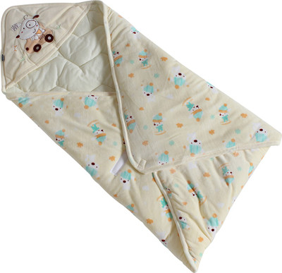Offspring Cartoon  Swadding Baby Blanket(Microfiber, Yellow