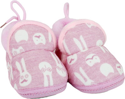 

Neska Moda 0 To 12 Month Baby Booties(Toe to Heel Length - 12 cm Pink)