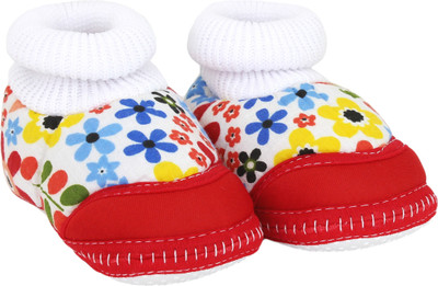 

Neska Moda 0 To 12 Month Baby Booties(Toe to Heel Length - 12 cm Red)