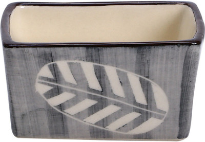 

Caffeine Dip and Sauce Leaf (Set of 1) Handmade Stoneware Bowl(Grey, Pack of 1)