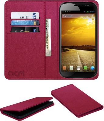 ACM Flip Cover for Micromax Duet 2 Eg111 Cdma Gsm(Pink, Cases with Holder, Pack of: 1)