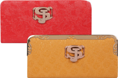 

Fashonic Casual Red, Yellow Clutch