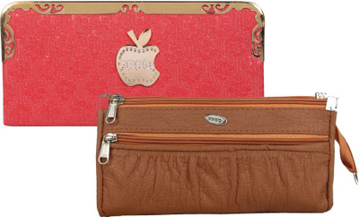 

Fashonic Casual Pink, Brown Clutch, Brown;pink