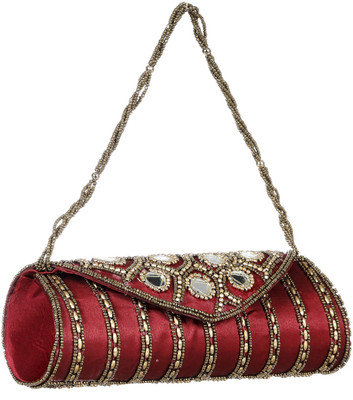 

GiftingTree Casual, Party Maroon Clutch