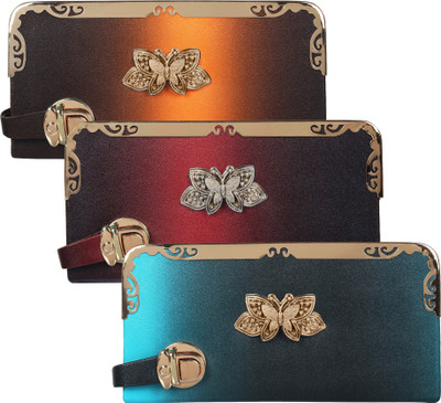 

Fashonic Casual Orange, Red, Blue Clutch, Blue;orange;red