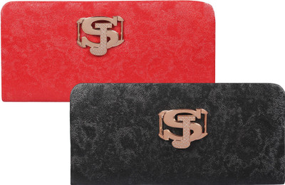 

Fashonic Casual Red, Black Clutch, Black;red