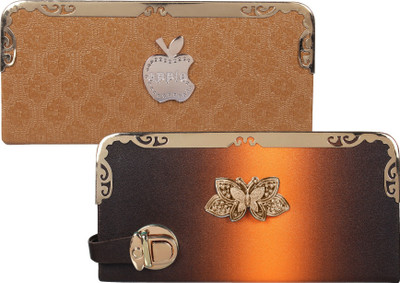 

Fashonic Casual Brown, Orange Clutch
