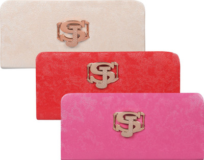 

Fashonic Casual Beige, Red, Pink Clutch, Beige;pink;red