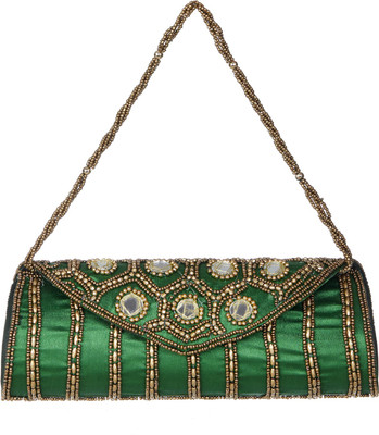 

GiftingTree Casual, Party Green Clutch