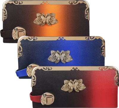 

Fashonic Casual Orange, Blue, Red Clutch, Blue;orange;red