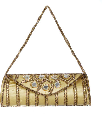

GiftingTree Casual, Party Gold Clutch