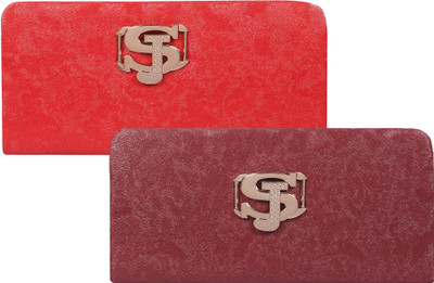 

Fashonic Casual Red, Brown Clutch, Brown;red