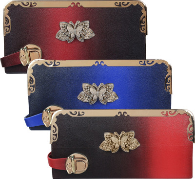 

Fashonic Casual Red, Blue, Black Clutch, Black;blue;red