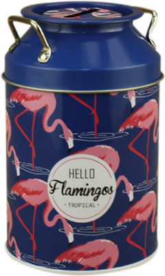 

ZEVORA Blue Flamingo Coin & Cash Piggy Bank Toy Gift for Kids with Unbreakable Metal Body(13 cm) Coin Bank(Blue)