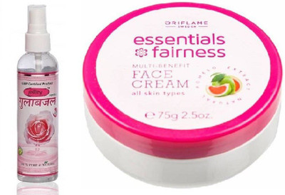 

jollity Rose Water 120 Ml and Oriflame Essentials 5 in 1 Multi Benefit Face Cream(Set of 2)