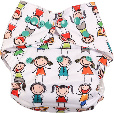 

FigOHoney All smiles one-size reusable pocket style cloth diaper - L