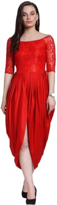 Cation Women Gathered Red Dress