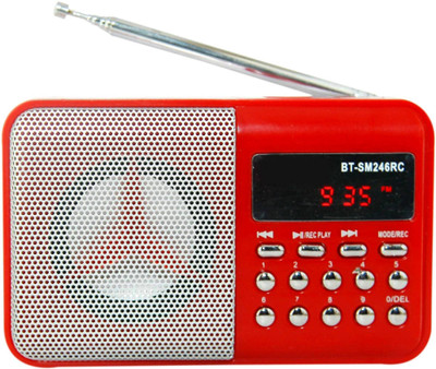 

OYD Portable BT246 Digital Sound FM Radio support recording , USB pen-drive, aux in FM Radio(Red)