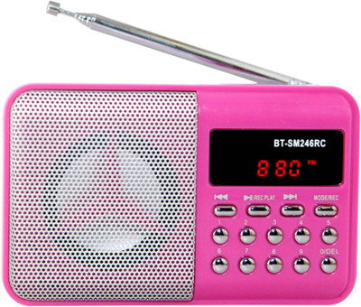 

OYD BT- SM246 Fm Radio with Digital Display support recording , USB Pendrive, Aux in FM Radio(Pink)