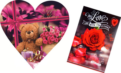 

Skylofts Cute 5pc Chocolate Birthday Heart Gift Box with love card Combo(45gms)