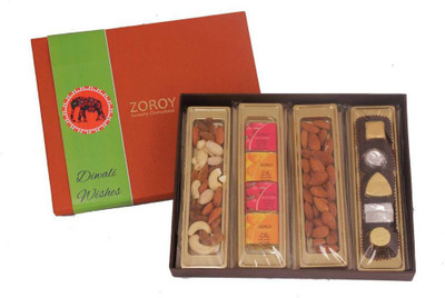 

Zoroy Luxury Chocolate Diwali Box with dryfruits and Chocolates Combo(1)