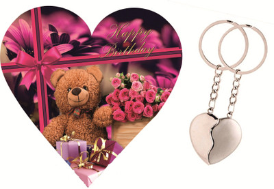 

Skylofts Cute 5pc Chocolate Birthday Heart Gift Box with magnetic heart key ring Combo(45gms)